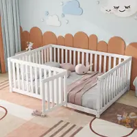 OKWISH TV-meubel 170x35x47 cm van MDF en spaanplaat, minimalistisch zwart-wit design met laden en metalen poten