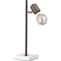 Brilliant Vagos - tafellamp - 14 x 18 x 45,5 cm - zwart en wit