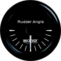 Recmar 0-190º R-l Rudder Angle Indicator Zwart 51 mm