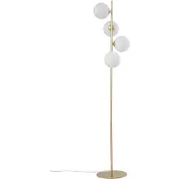 LUCANDE Vloerlampe , Isandro, Goud / Messing, Woonkamer, Metaal, Modern
