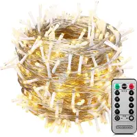 Monzana Kerstverlichting Warm Wit 60m transparant Afstandsbediening