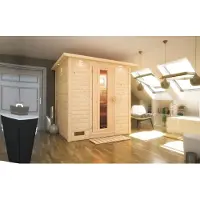 Karibu | Mojave Sauna met Dakkraag | Energiesparende Deur