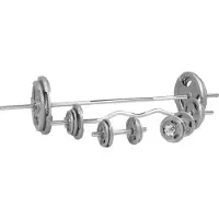 Gorilla Sports Halterset 108 kg gripper gietijzer