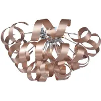 LUCANDE Plafondlamp , Kaelor, dimbare, Koper, Woonkamer, Aluminium, Modern
