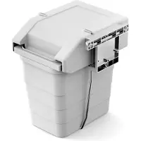 Sotech - Kiepafvalbak Inbouw - 8 Liter - GRIJS - Met kiep functie
