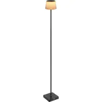 Globo Lighting LED vloerlamp touchdimmer USB buitenverlichting oplaadbare vloerlamp CCT, metaal kunststof bruin zwart, 4W 155Lm 3000K 4000K 5000K, H 120 cm