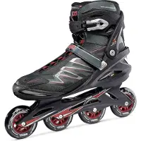 Roces Big Zyx 90 Heren Skeelers – 4x90mm Wielen – Fitness / Speed Inline Skates – Zwart Rood – Maat 51
