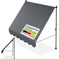 Juskys Luifel - 200x120 cm - Grijs