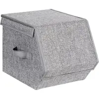 Songmics Set van 3 opbergdozen met deksel