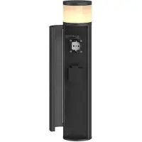 LUCANDE Buitenverlichting , Corban, dimbare, Zwart, Terras, Aluminium, Modern