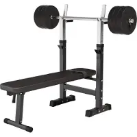 Gorilla Sports Verstelbare halterbank met 38 kg halterset kunststof