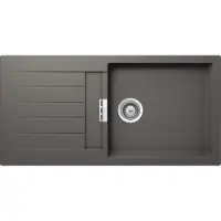 Schock inbouwspoel Signus D-100L U Silverstone, inclusief houten snijplank