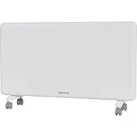 Auronic Convectorkachel - 2000W - Elektrische Kachel - 3 Standen - Metalen Paneelverwarming - Vrijstaand - Wielen - Wit
