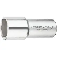 Hazet Bougiedopsleutel 880MGT · 3/8 inch (10 mm) vierkant hol · Buiten-zeskant-profiel · SW 20,8 mm · 13/16?