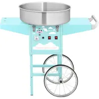 Royal Suikerspinmachine met wagen - 52 cm - 1200 W - turkoois