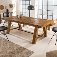 Riess Massieve eettafel FINCA 165cm vintage bruin gerecycled grenenhout industrieel design - 41245