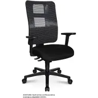 Topstar Ortho Sedis 55 bureaustoel zwart met open rugleuning