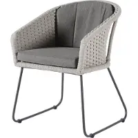 Diamond Garden Rhodos Chair Stainless Steel/Rope including Seat and Back Cushions 2 stuks