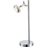 Globo LED tafellamp gastenkamer spot aluminium chroom licht schakelbaar