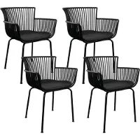 Kick Collection Tuinstoel Otis - Tuinstoel - Eyecatcher - Zwart (set van 4)