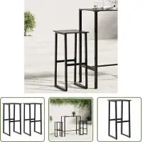 The Living Store Barstoel - Barkrukken - Barkrukken 2 st 38x38x80 cm gepoedercoat staal zwart - Zwarte Barkrukken - Industrieel Design - Metalen Barkrukken