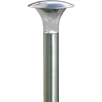 LINDBY Solar LED grondspies lamp Jolin, 66 cm, roestvrij staal JOLIN, alu / grijs / zink, Roestvrij staal, Modern, Solar buitenverlichting