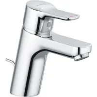 Kludi pure & easy 1-gats wastafelkraan 70 m. Waste chroom