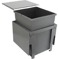 Hailo Triple XL Front afvalsysteem voor kastbreedte 45cm donker grijs 55 liter