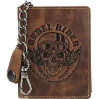 Greenburry Portemonnee 'Rebel Rider Biker' bruin / cognac / zilver