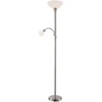 LINDBY Vloerlampe , Elaina, Grijs, Woonkamer, Metaal, Modern