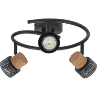 Ledvance Plafondspot | Cork | Rond | 2700K | Zwart | 3x 3.4W