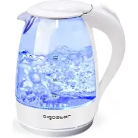 Aigostar 1,7 liter elektrische waterkoker van glas 2200 W elektrische waterkoker/boilerverwarmer/heetwaterkan