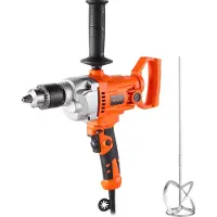 Vevor elektrische boormachine 15,89 mm met menger boormenger 850 tpm 3,2 A mengboormachine met D-handgreep voor boren en mengen multifunctioneel boorapparaat met menger voor cementtoevoer