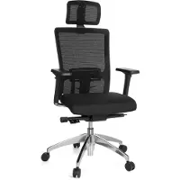Hjh OFFICE ASTRA LUX stof / netstof - Professionele bureaustoel Zwart