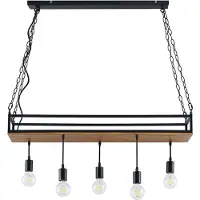 LINDBY Hanglampe , Kirista, dimbare, Zwart, Woonkamer, Metaal, Vintage / Retro