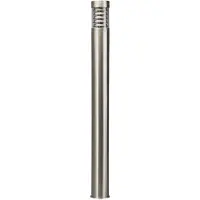 LINDBY tuinpadverlichting Enja, 100 cm, roestvrij staal, IP44, E27 ENJA, dimbaar, alu / grijs / zink, Roestvrij staal, Modern