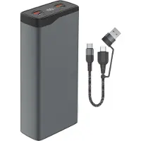 4smarts Powerbank VoltHub Pro 26800mAh, QuickCharge PD, donkergrijs