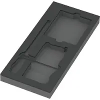 Wera 9850 Schuimrubberen inzetstuk voor Kraftform Kompakt en Tool-Check PLUS Set 1, zonder gereedschap, 172 x 30 x 392 mm - 05137350001
