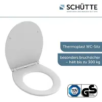 Schutte WC-Bril 83630 PREMIUM - Thermoplast - Valrem - Afneembaar - Belastbaar tot 300 kg - Montage van bovenaf
