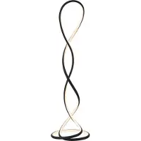 Paul Neuhaus LED-vloerlamp Twist, dimbaar, zwart, Woon-/ Eetkamer, Aluminium, Modern, LED vloerlamp