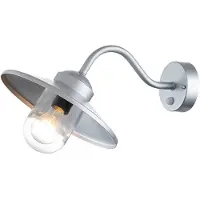 Elstead Lighting LED Wand Buitenlamp Klampenborg | 1X E27 Max 60W | IP44 | Dimbaar | Silver