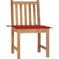 vidaXL - Tuinstoelen - 2 - st - met - kussens - massief - teakhout
