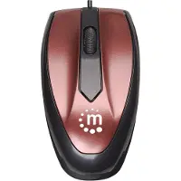 Manhattan MO1 muis USB Optisch 1000 DPI Bordeaux