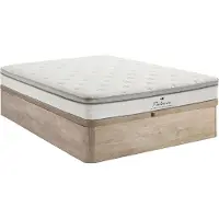 Vente-unique Boxspring met opbergruimte 140 x 190 cm kleur licht naturel en pocketverenmatras 7 zones TPE-comfort, dikte 28cm - ONEBIA van PALACIO