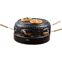 Bestron Pizza gourmetset - APD400Z - Pizza oven voor 4 personen - Ook te gebruiken als tafelgrill - 800W - Zwart - 5 jaar garantie