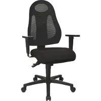 Topstar Bureaudraaistoel | met synchroontechniek | zwart/zwart 420-530 mm | zonder armleuningen | 1 stuk - FR100 G200 FR100 G200