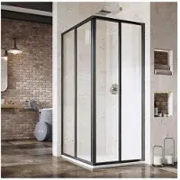 Ravak Supernova - Douchecabine 90x90 cm, zwart/helder glas 14V703O2Z1S