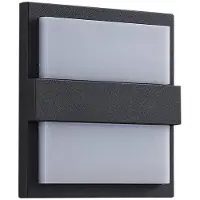 LUCANDE LED-wandlamp buiten Gylfi, zwart, Aluminium, Modern, LED wandlamp buiten