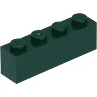 LEGO 50 stuks 3010 steenblokje 1x4, basisstenen, 50 donkergroen