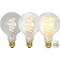 Star Trading 3 standen - G95 bol - E27 - 4W - Super Warm Wit <2200K - Filament - Helder